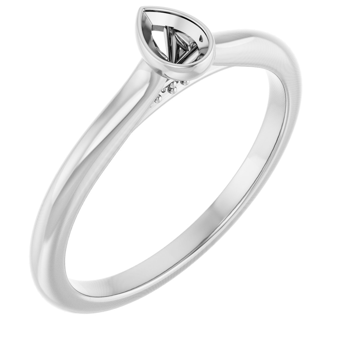 Bezel-Set Accented Engagement Ring