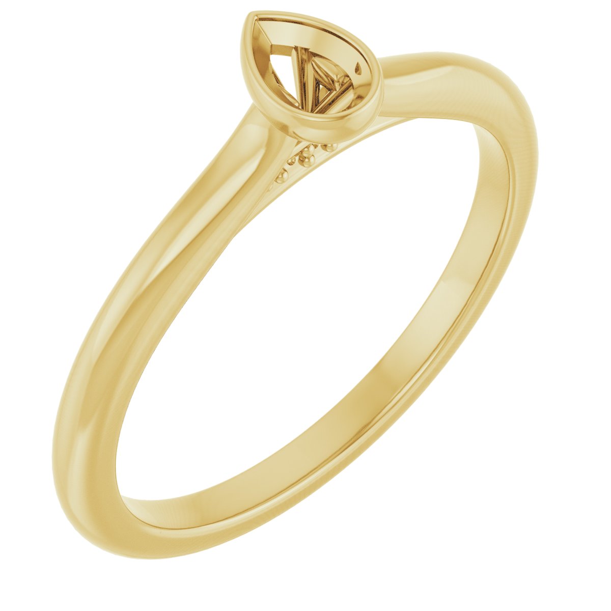 Bezel-Set Accented Engagement Ring
