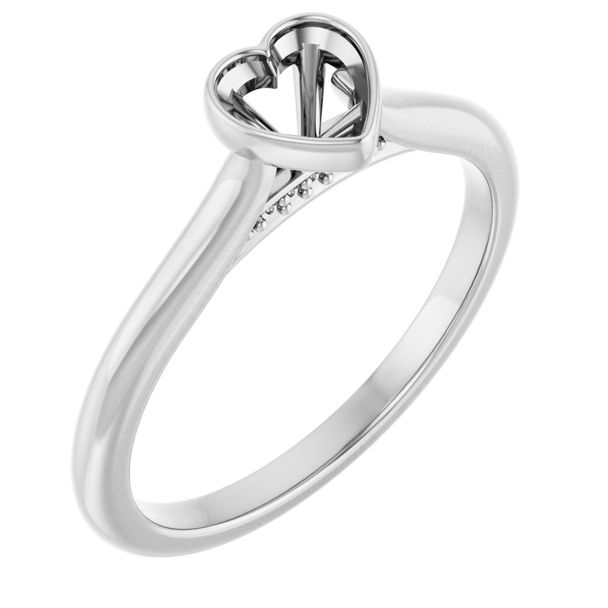 Bezel-Set Accented Engagement Ring