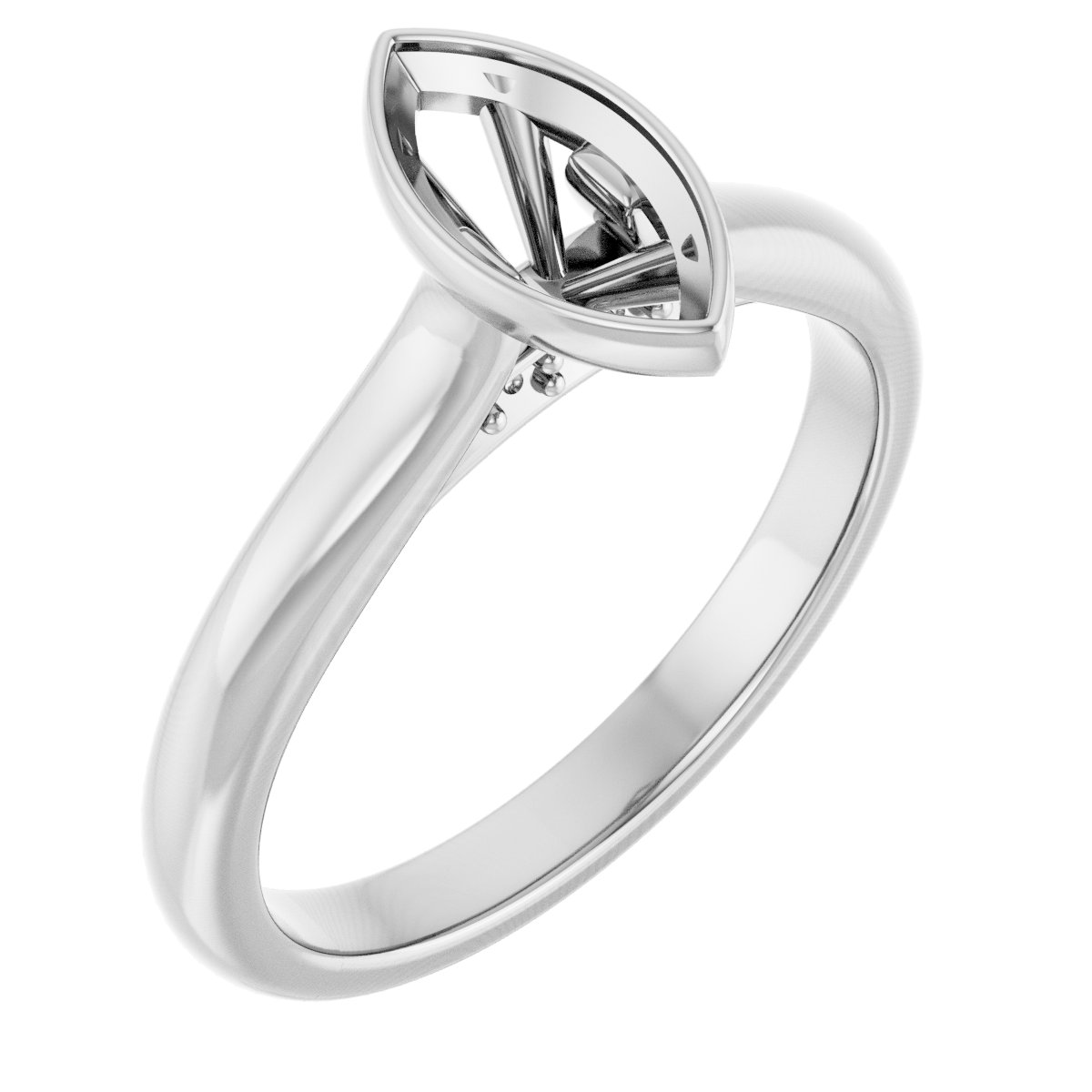 Bezel-Set Accented Engagement Ring