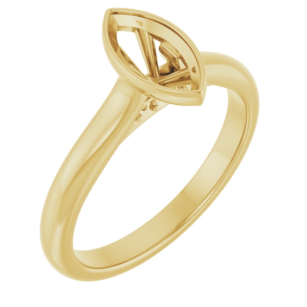 Bezel-Set Accented Engagement Ring