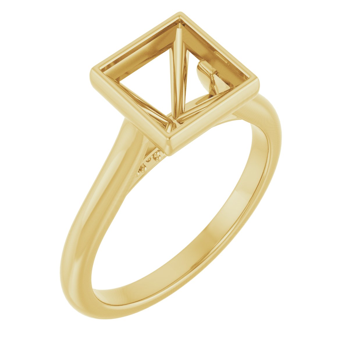 Bezel-Set Accented Engagement Ring