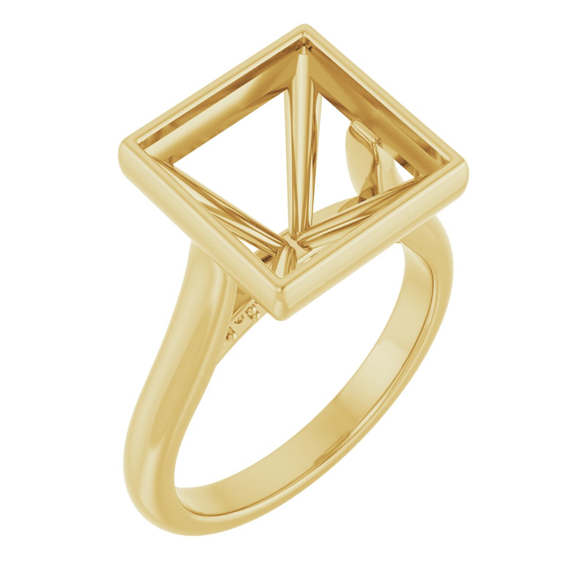 Bezel-Set Accented Engagement Ring