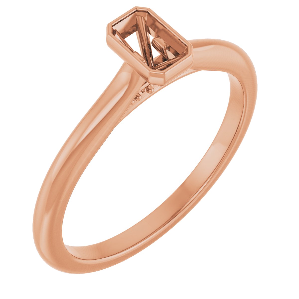Bezel-Set Accented Engagement Ring