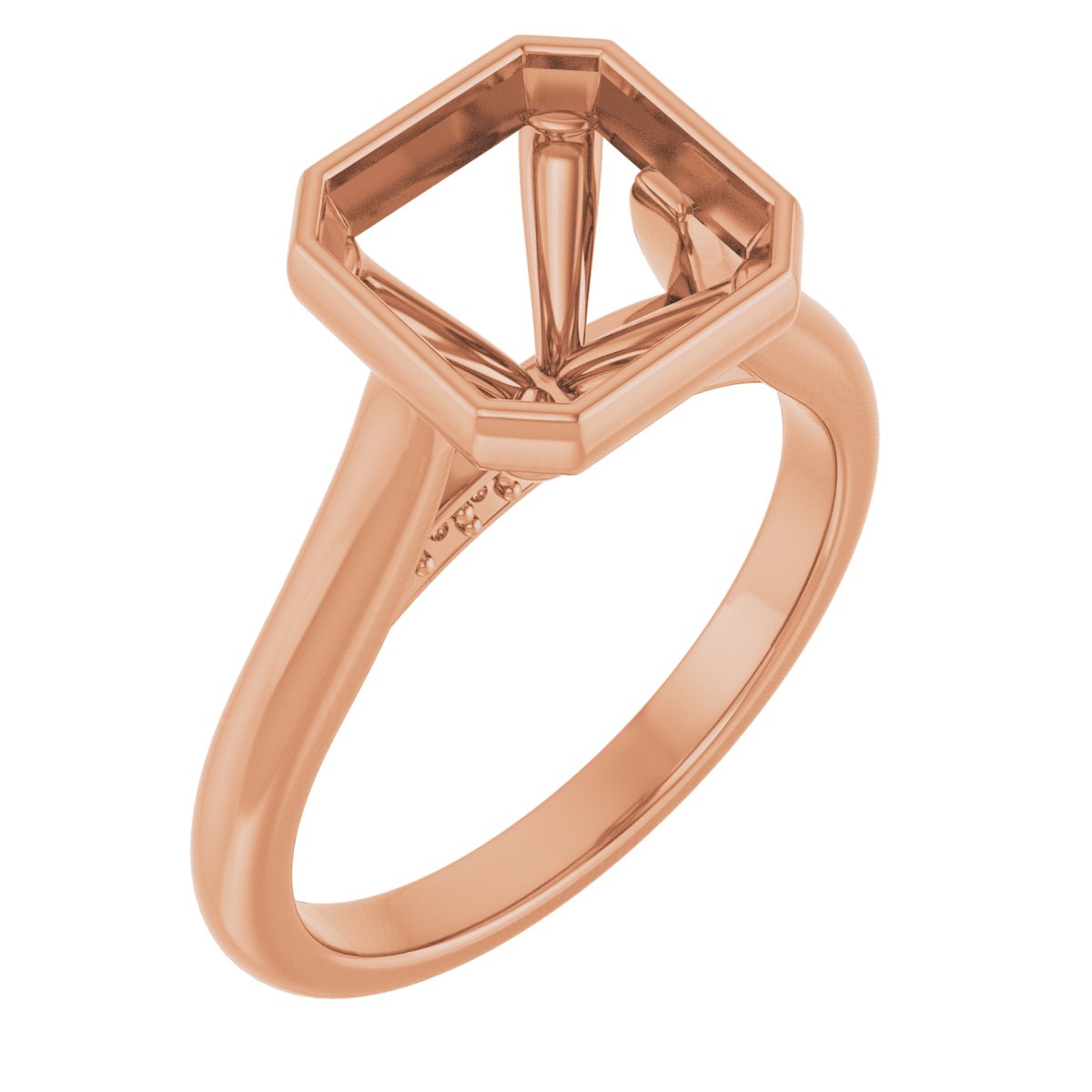 Bezel-Set Accented Engagement Ring