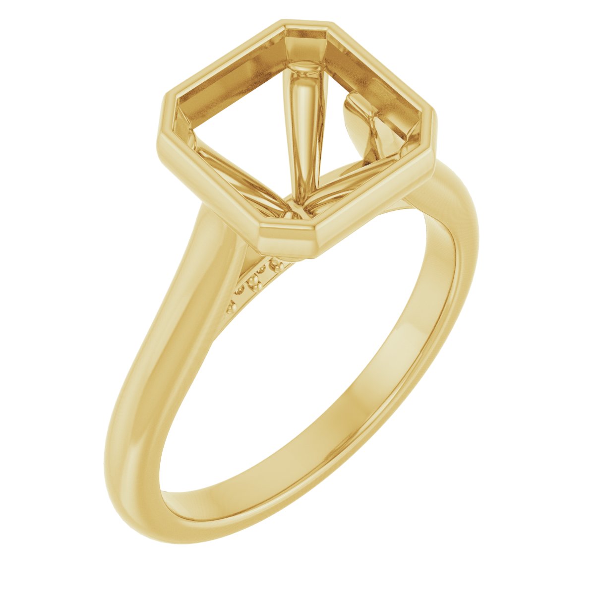 Bezel-Set Accented Engagement Ring