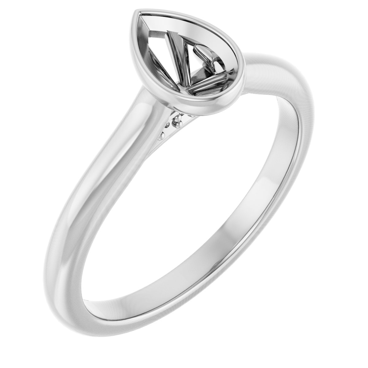 Bezel-Set Accented Engagement Ring