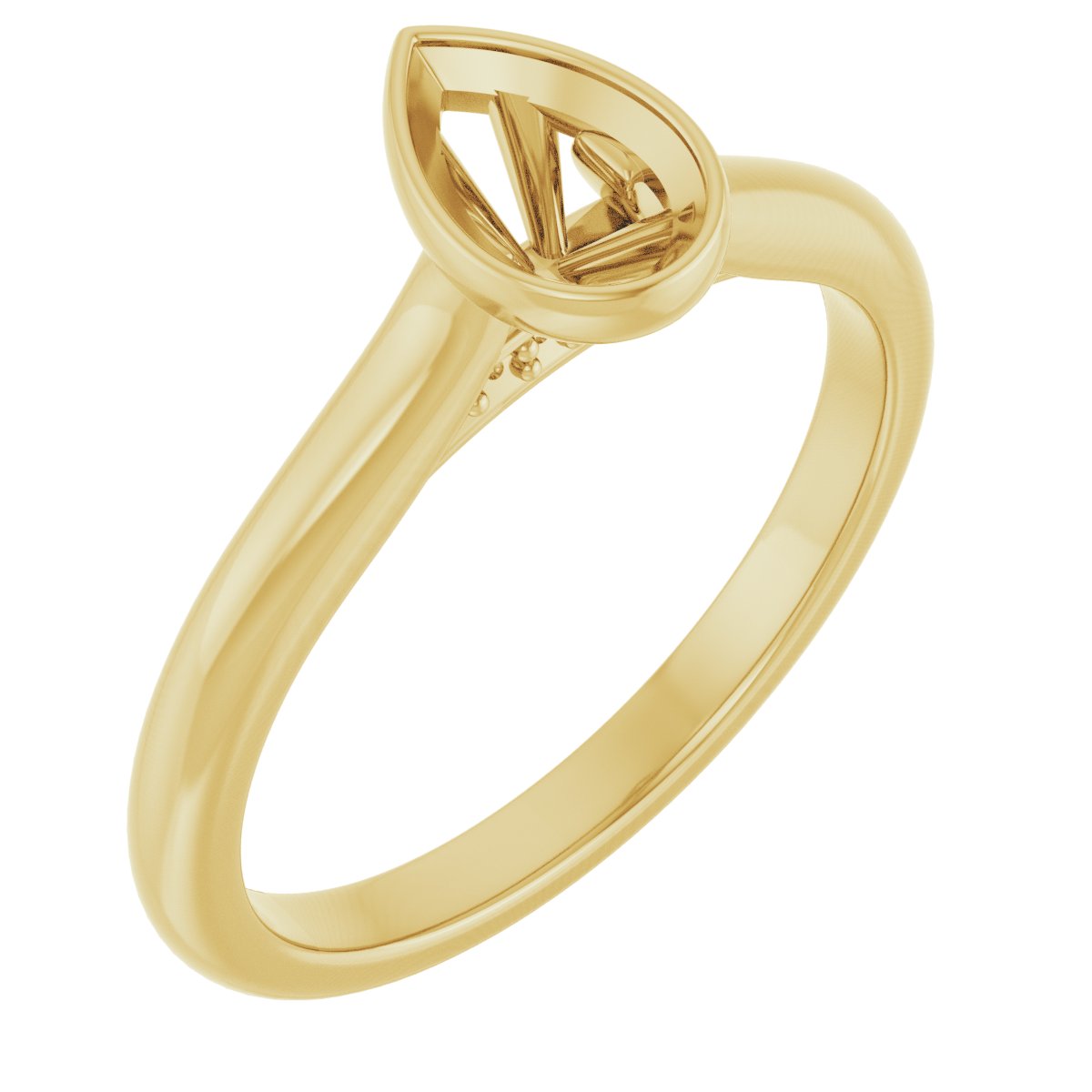 Bezel-Set Accented Engagement Ring