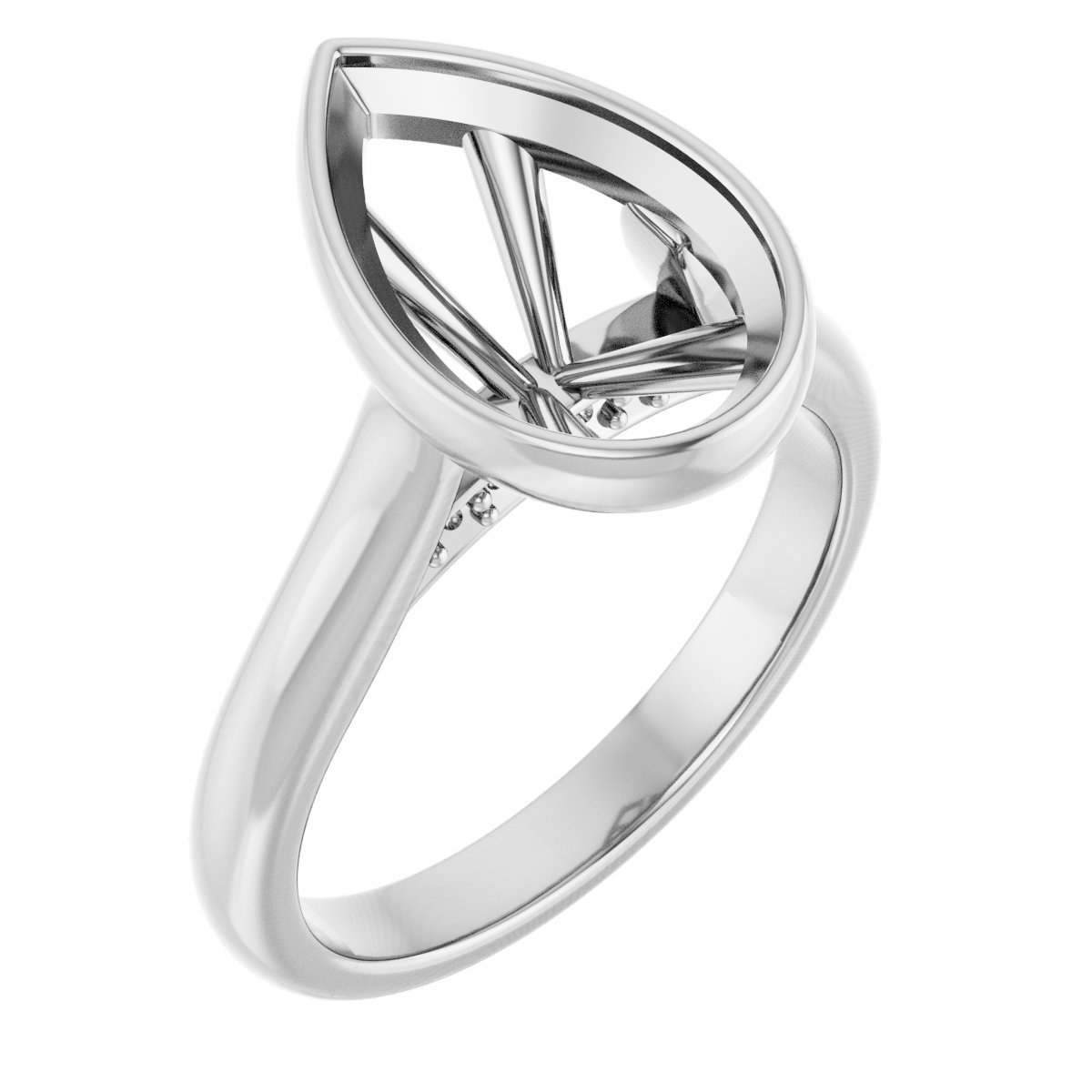 Bezel-Set Accented Engagement Ring
