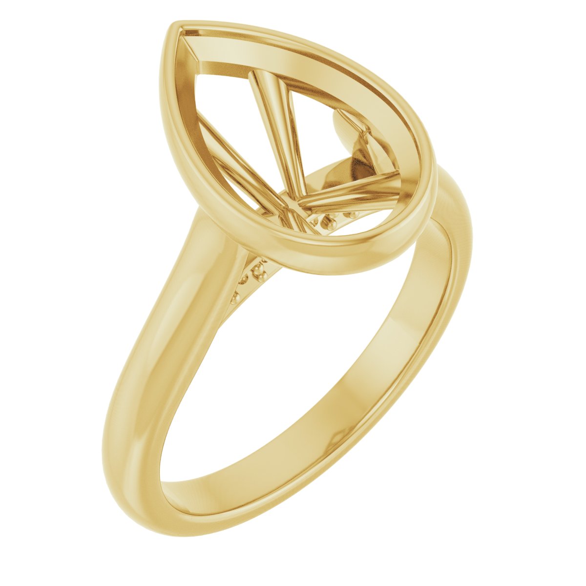 Bezel-Set Accented Engagement Ring