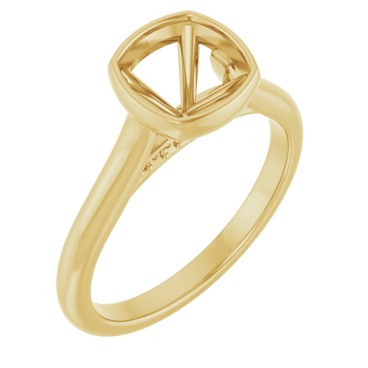 Bezel-Set Accented Engagement Ring