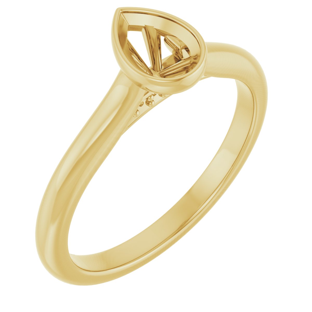 Bezel-Set Accented Engagement Ring