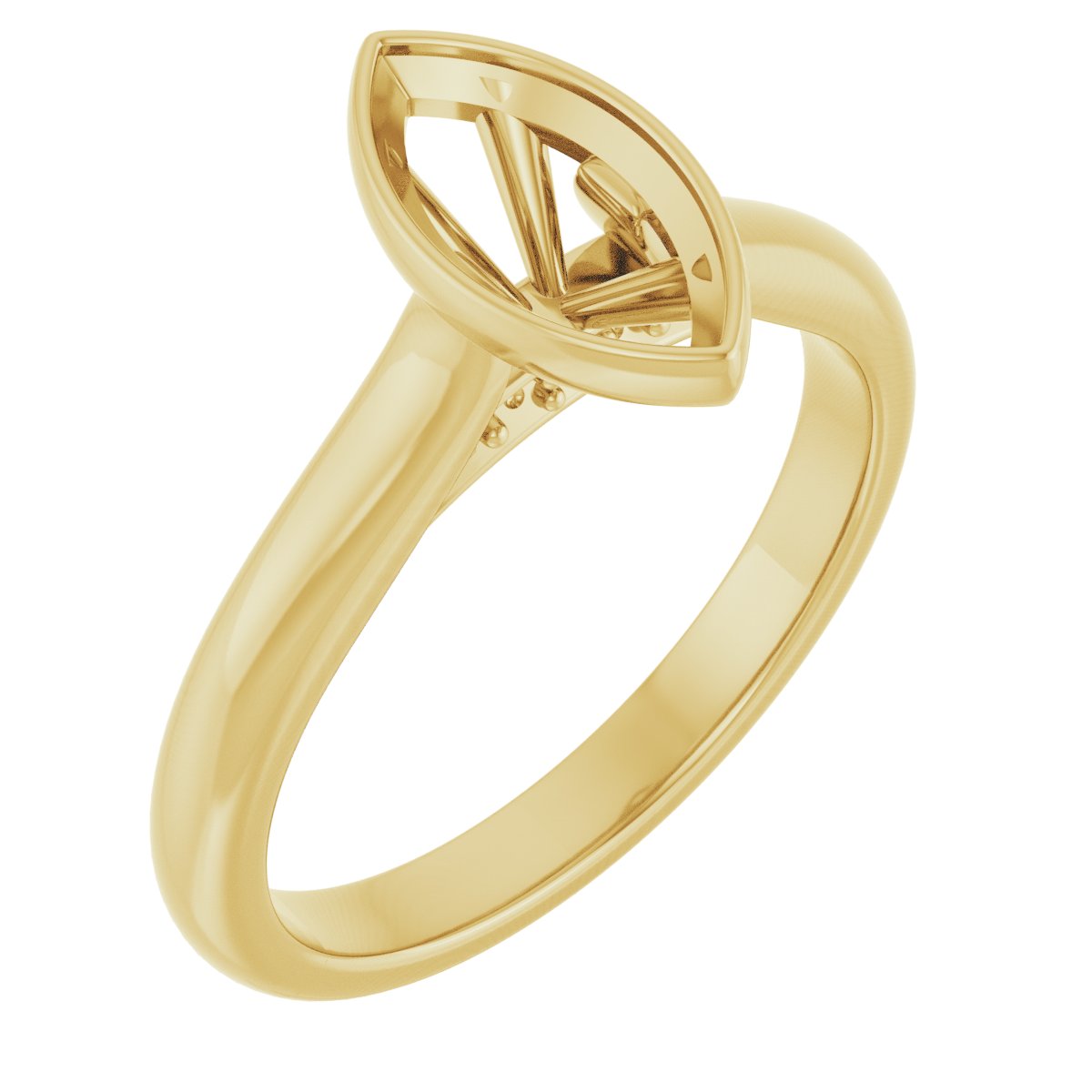 Bezel-Set Accented Engagement Ring