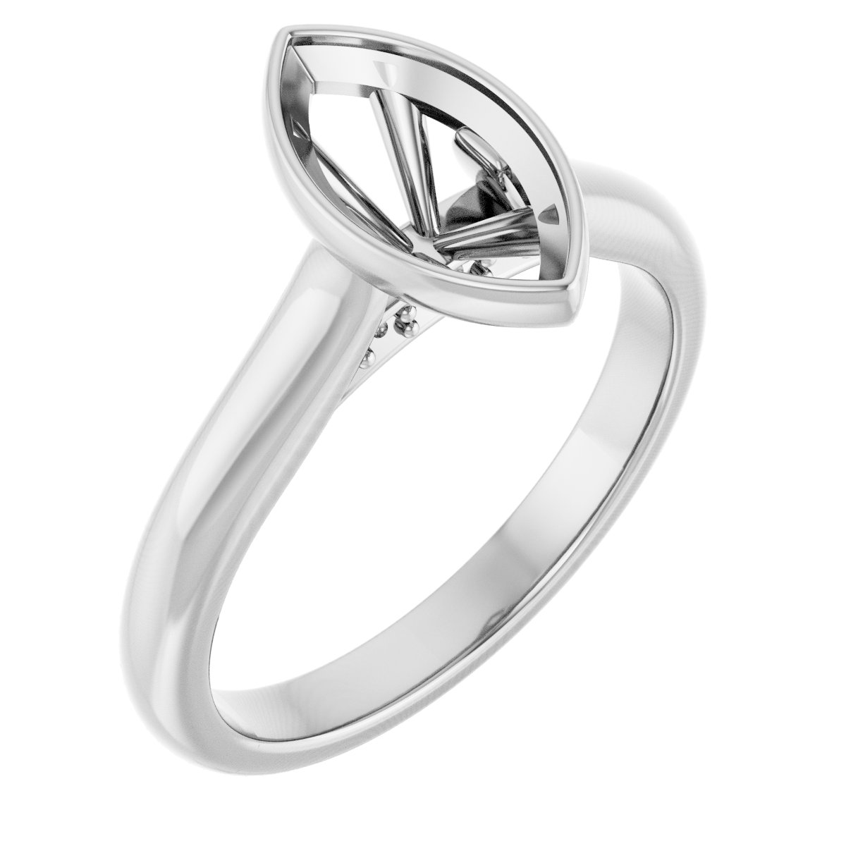 Bezel-Set Accented Engagement Ring