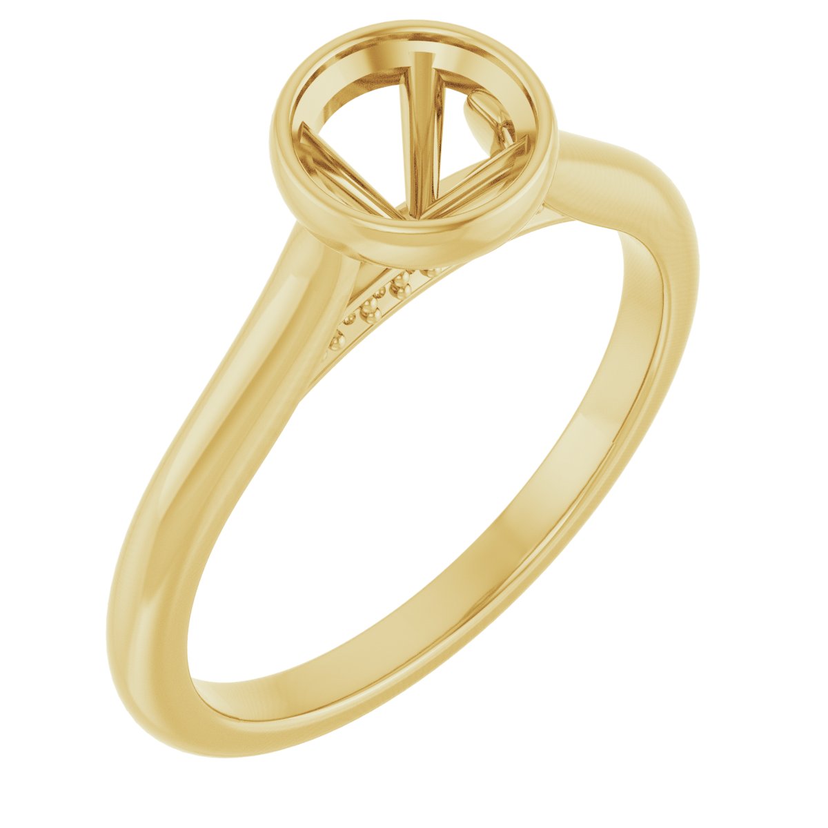 Bezel-Set Accented Engagement Ring