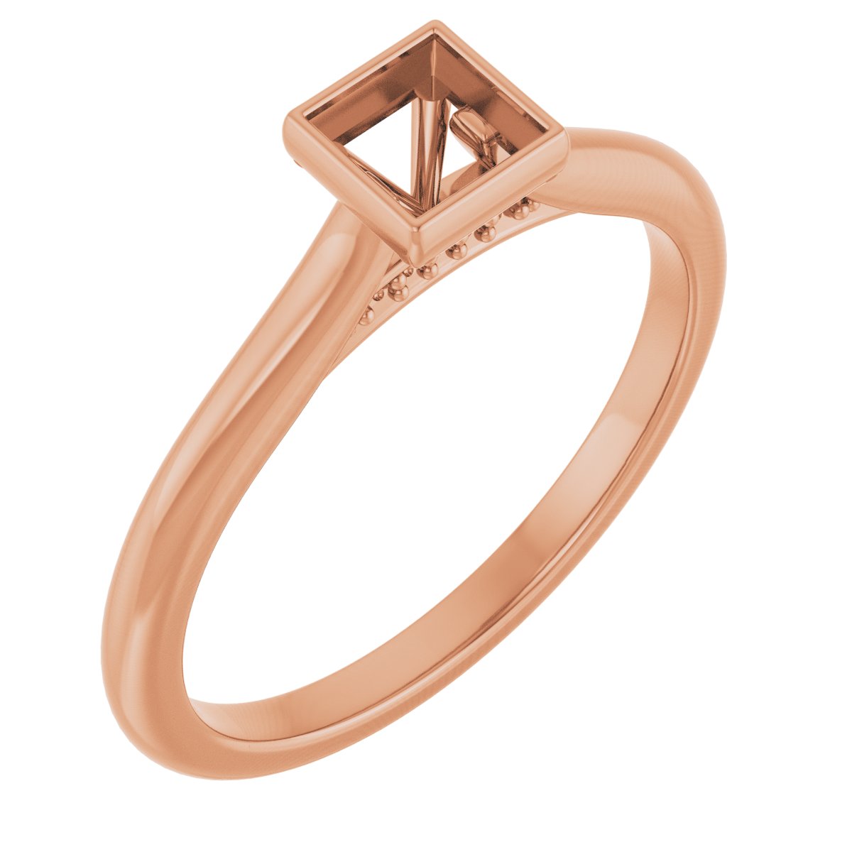 Bezel-Set Accented Engagement Ring