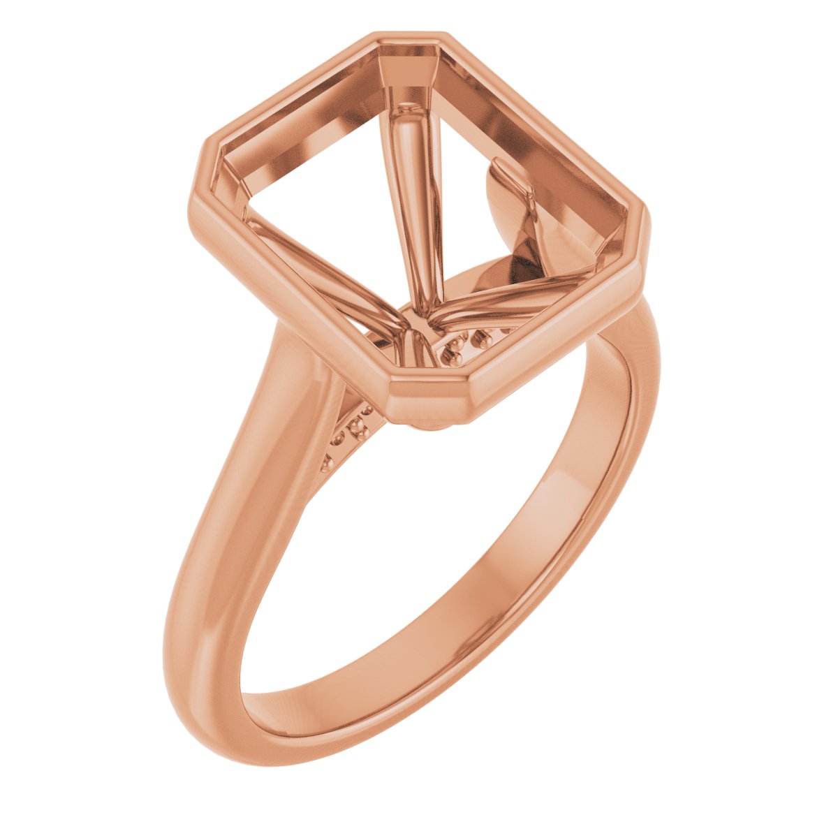 Bezel-Set Accented Engagement Ring