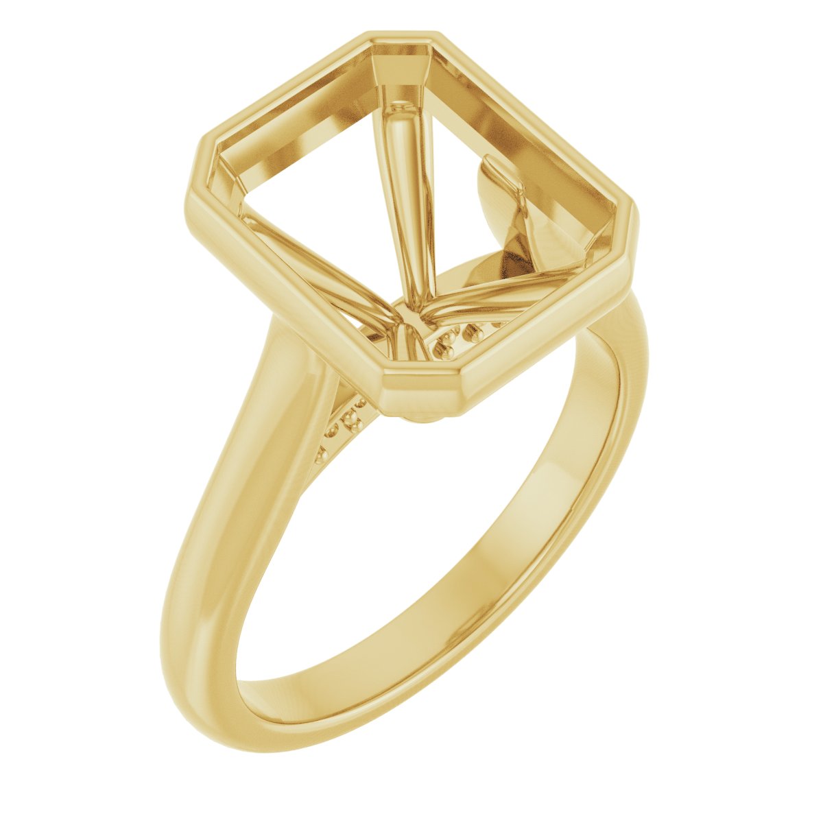 Bezel-Set Accented Engagement Ring
