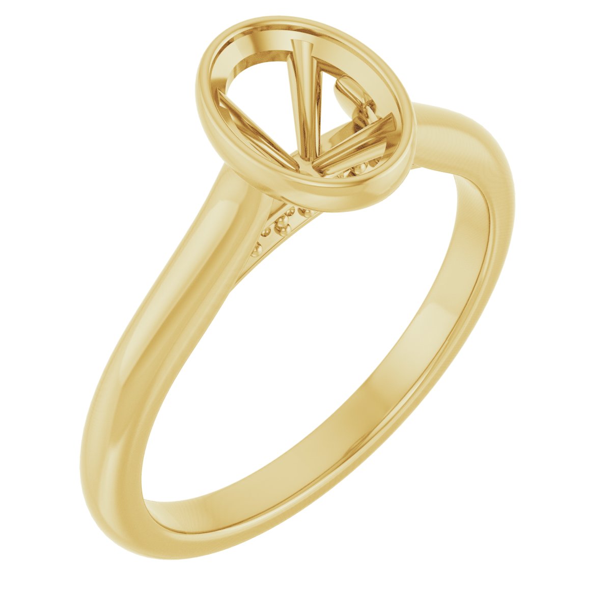 Bezel-Set Accented Engagement Ring