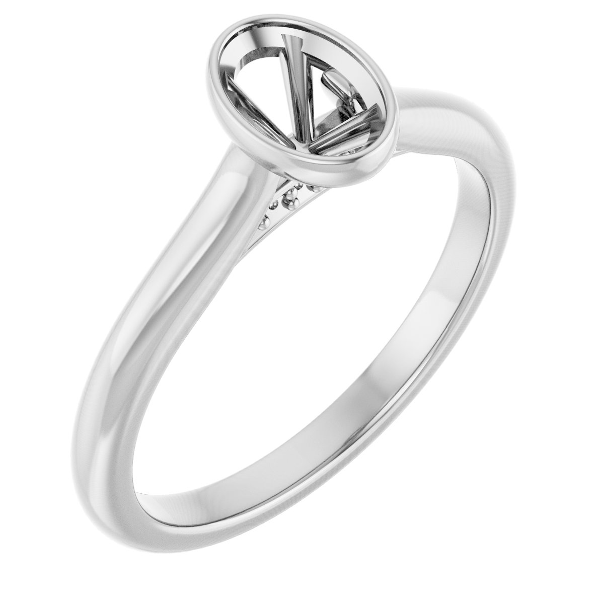 Bezel-Set Accented Engagement Ring