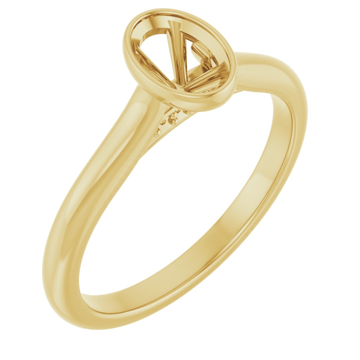Bezel-Set Accented Engagement Ring