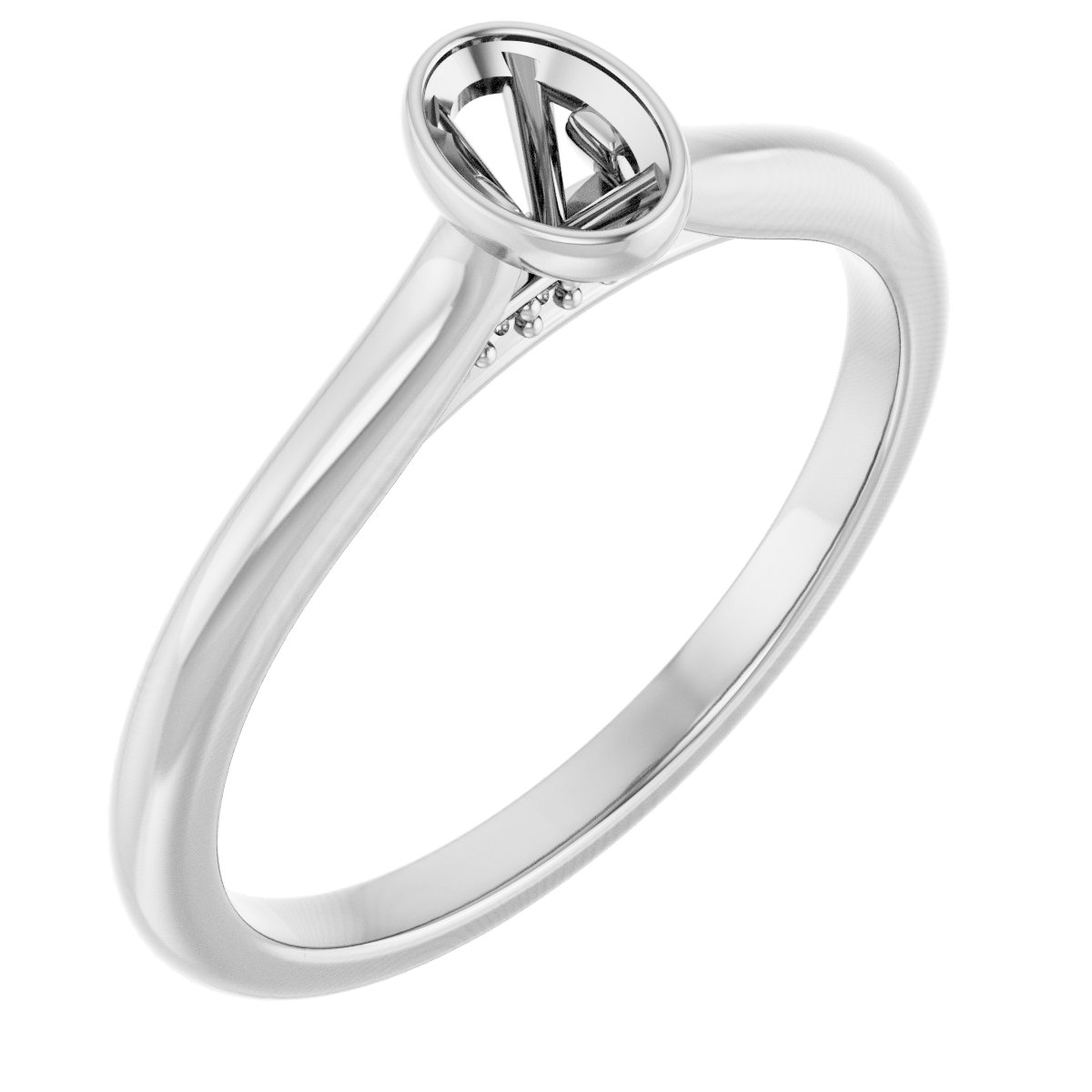 Bezel-Set Accented Engagement Ring