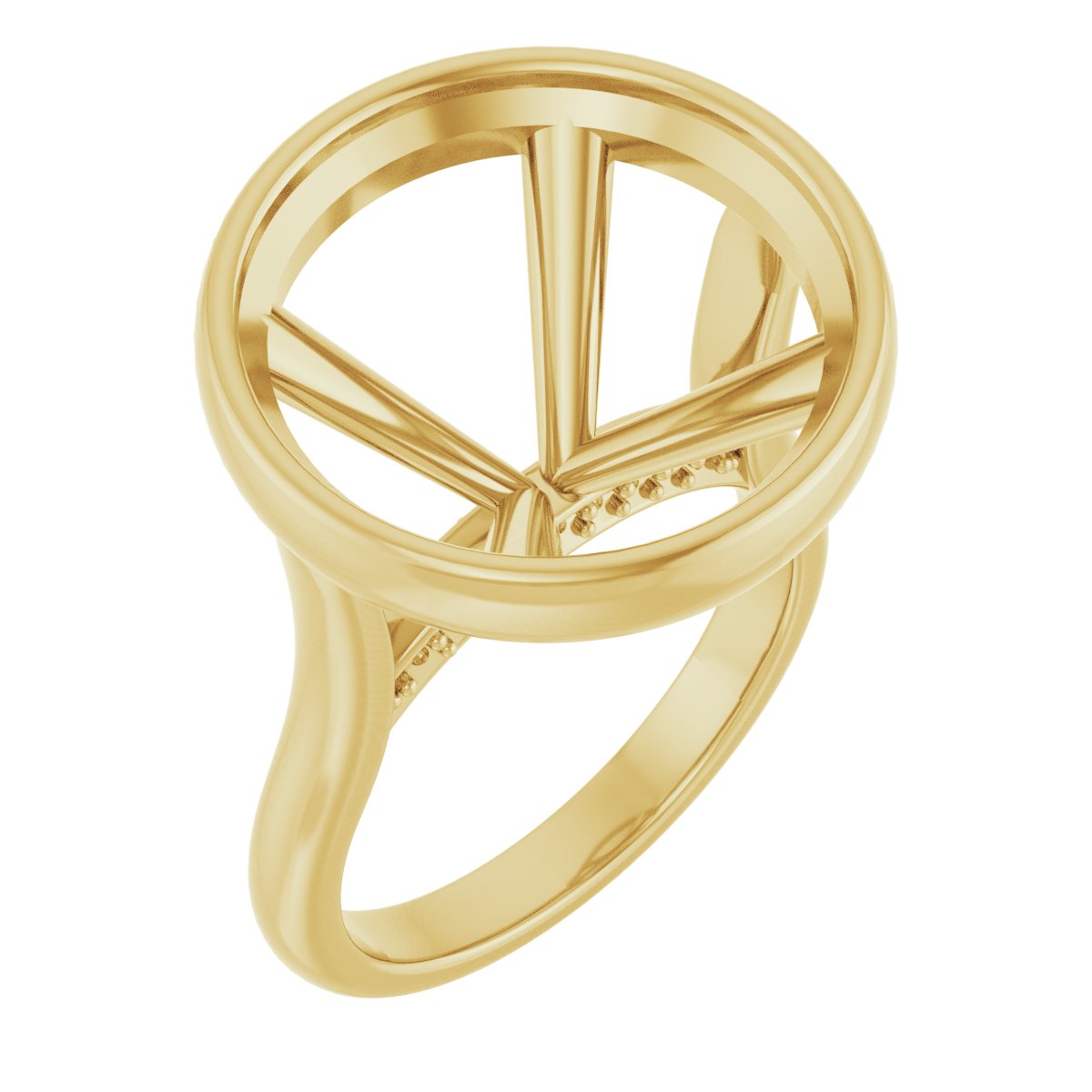 Bezel-Set Accented Engagement Ring