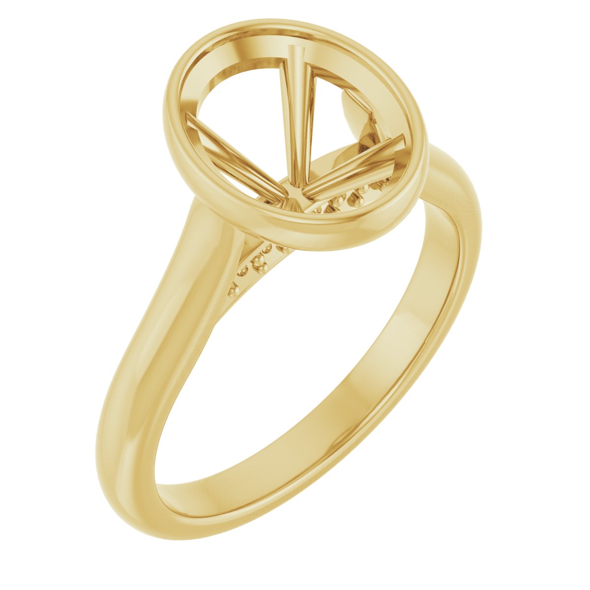 Bezel-Set Accented Engagement Ring