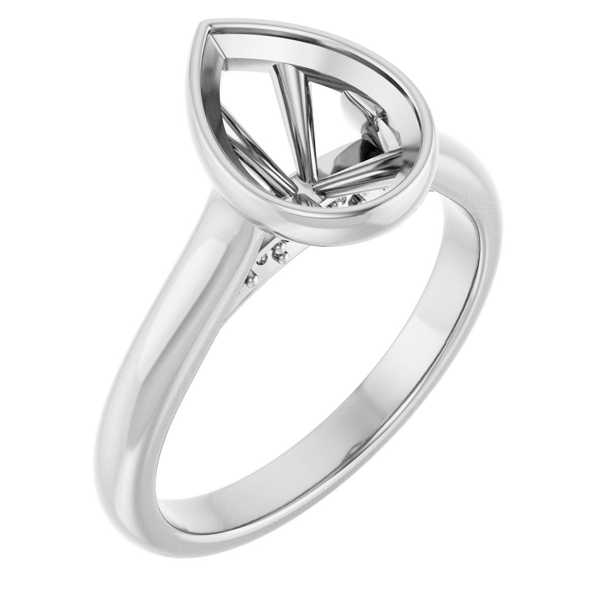 Bezel-Set Accented Engagement Ring