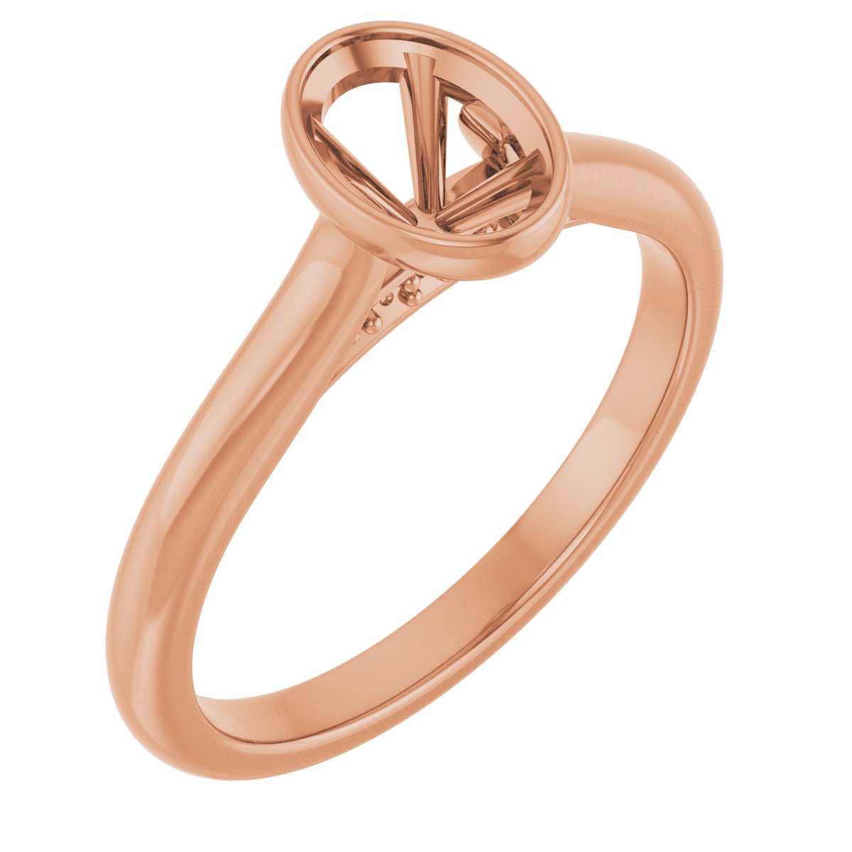 Bezel-Set Accented Engagement Ring