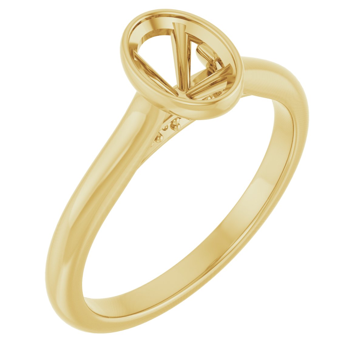 Bezel-Set Accented Engagement Ring