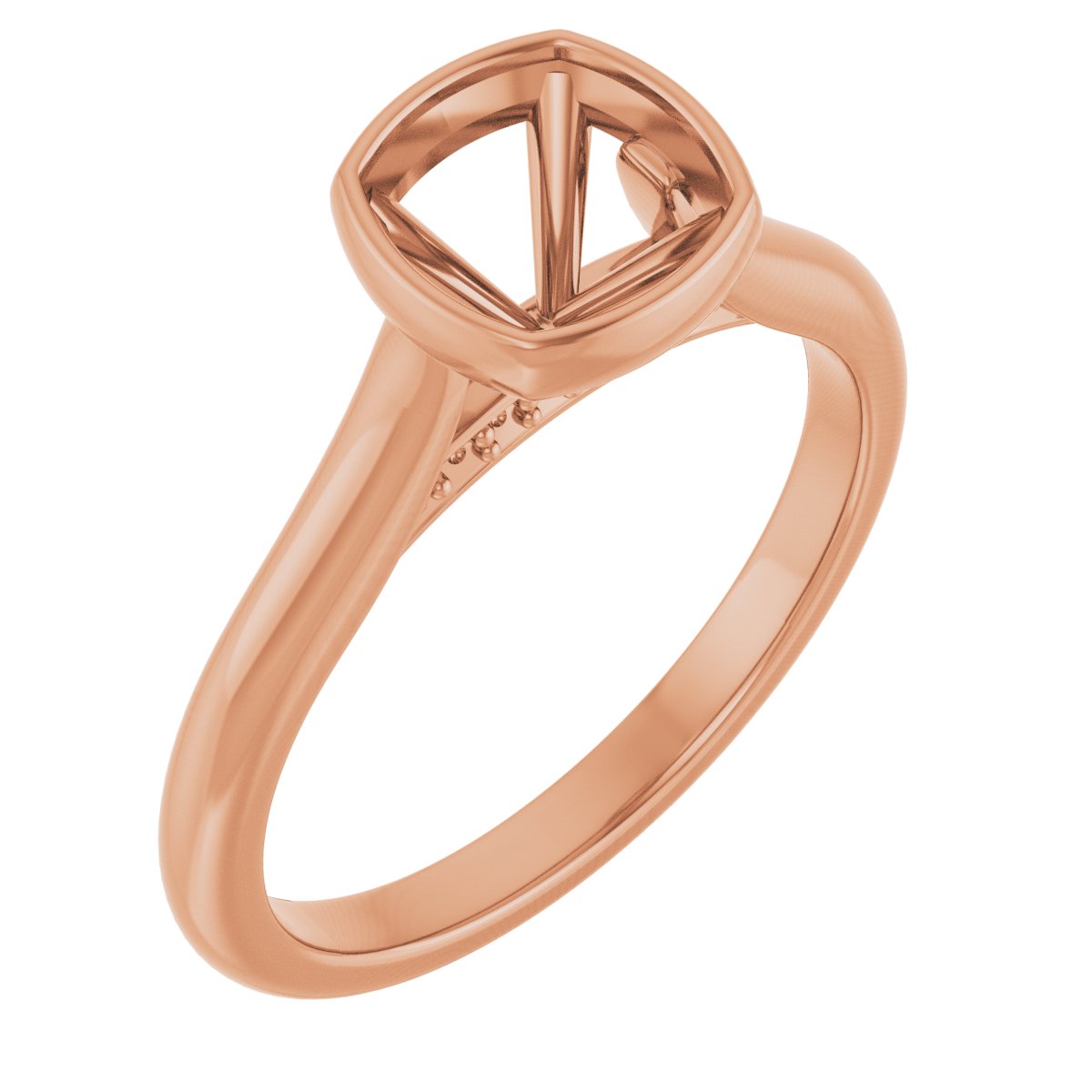 Bezel-Set Accented Engagement Ring