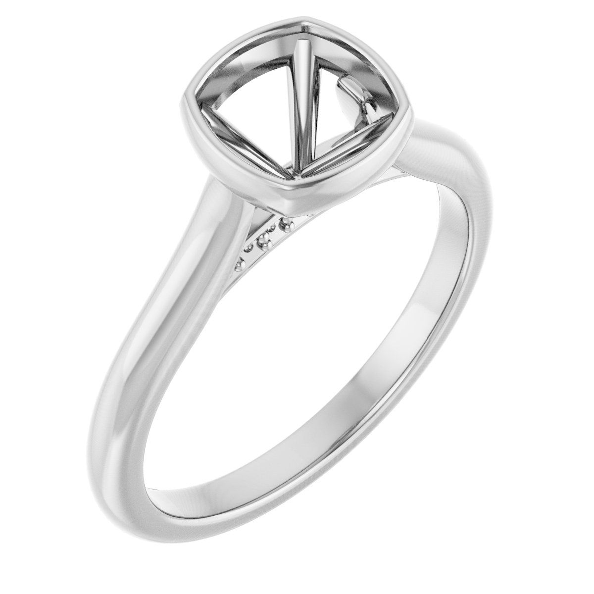 Bezel-Set Accented Engagement Ring