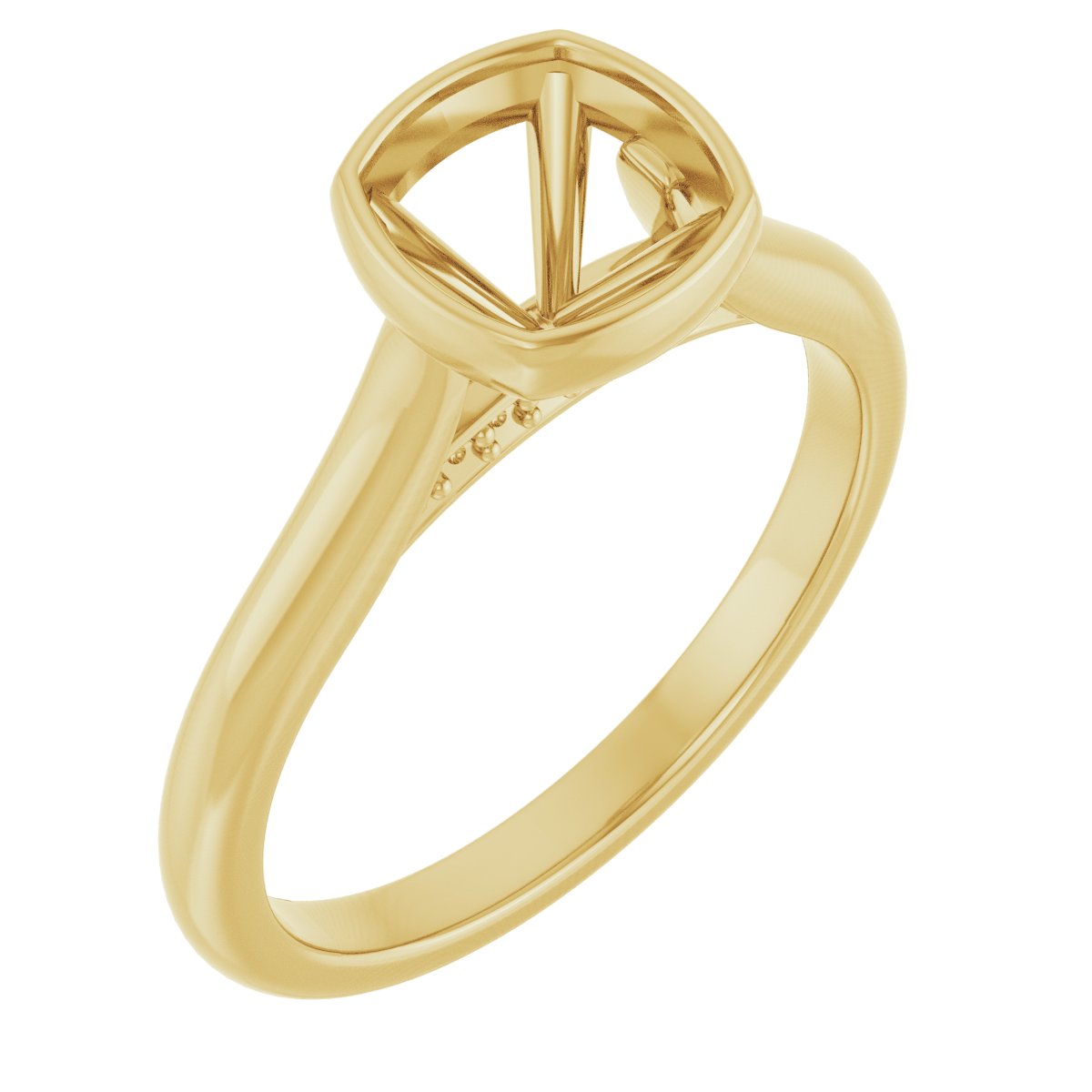 Bezel-Set Accented Engagement Ring