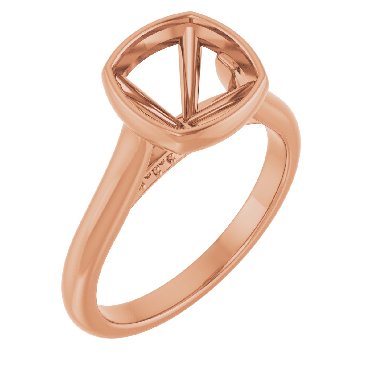 Bezel-Set Accented Engagement Ring