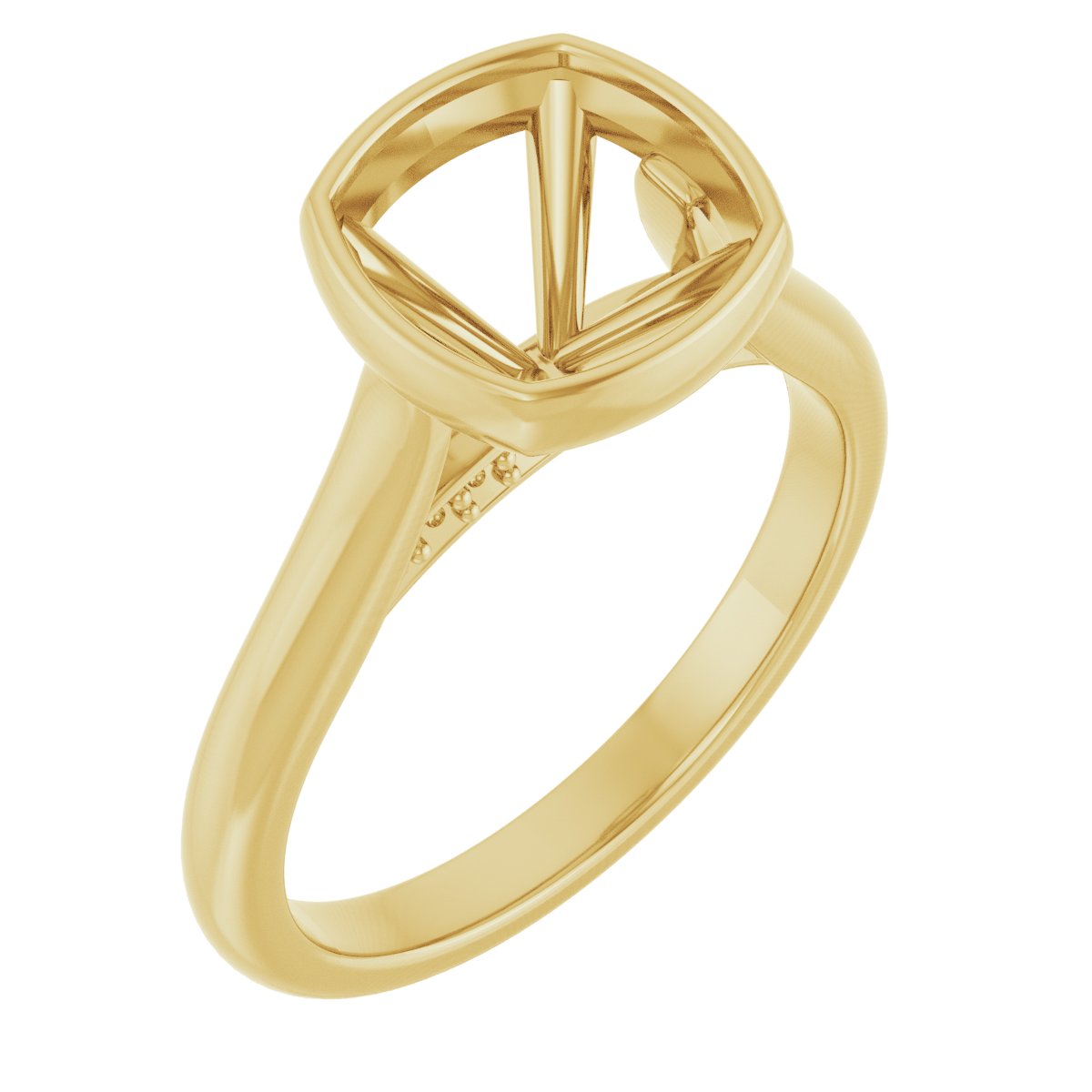 Bezel-Set Accented Engagement Ring