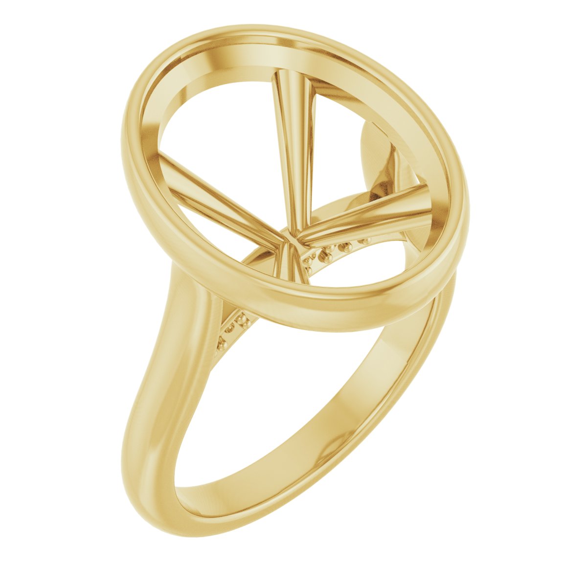 Bezel-Set Accented Engagement Ring