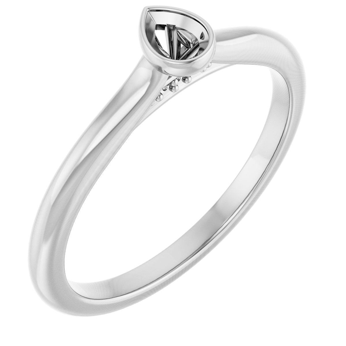 Bezel-Set Accented Engagement Ring