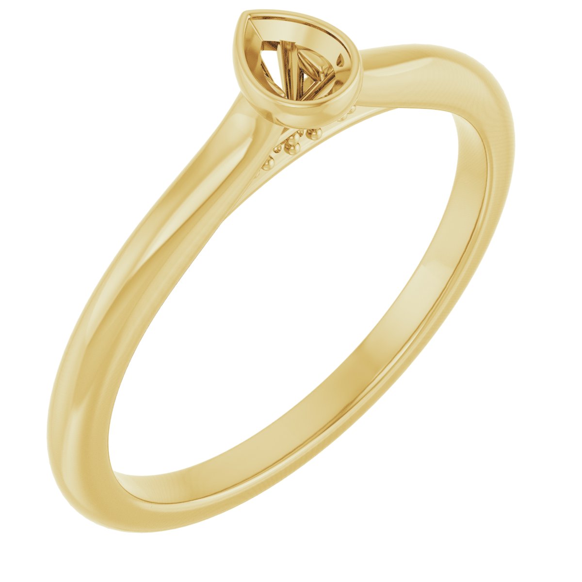 Bezel-Set Accented Engagement Ring