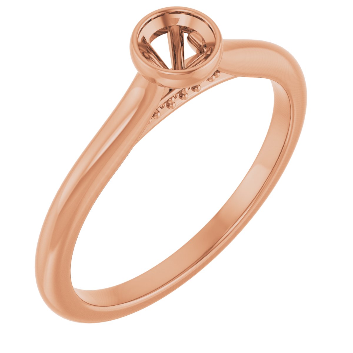 Bezel-Set Accented Engagement Ring