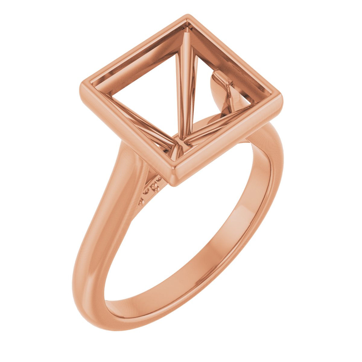 Bezel-Set Accented Engagement Ring