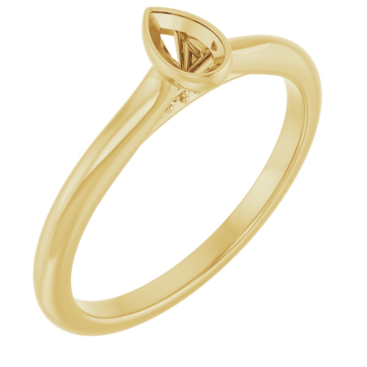 Bezel-Set Accented Engagement Ring
