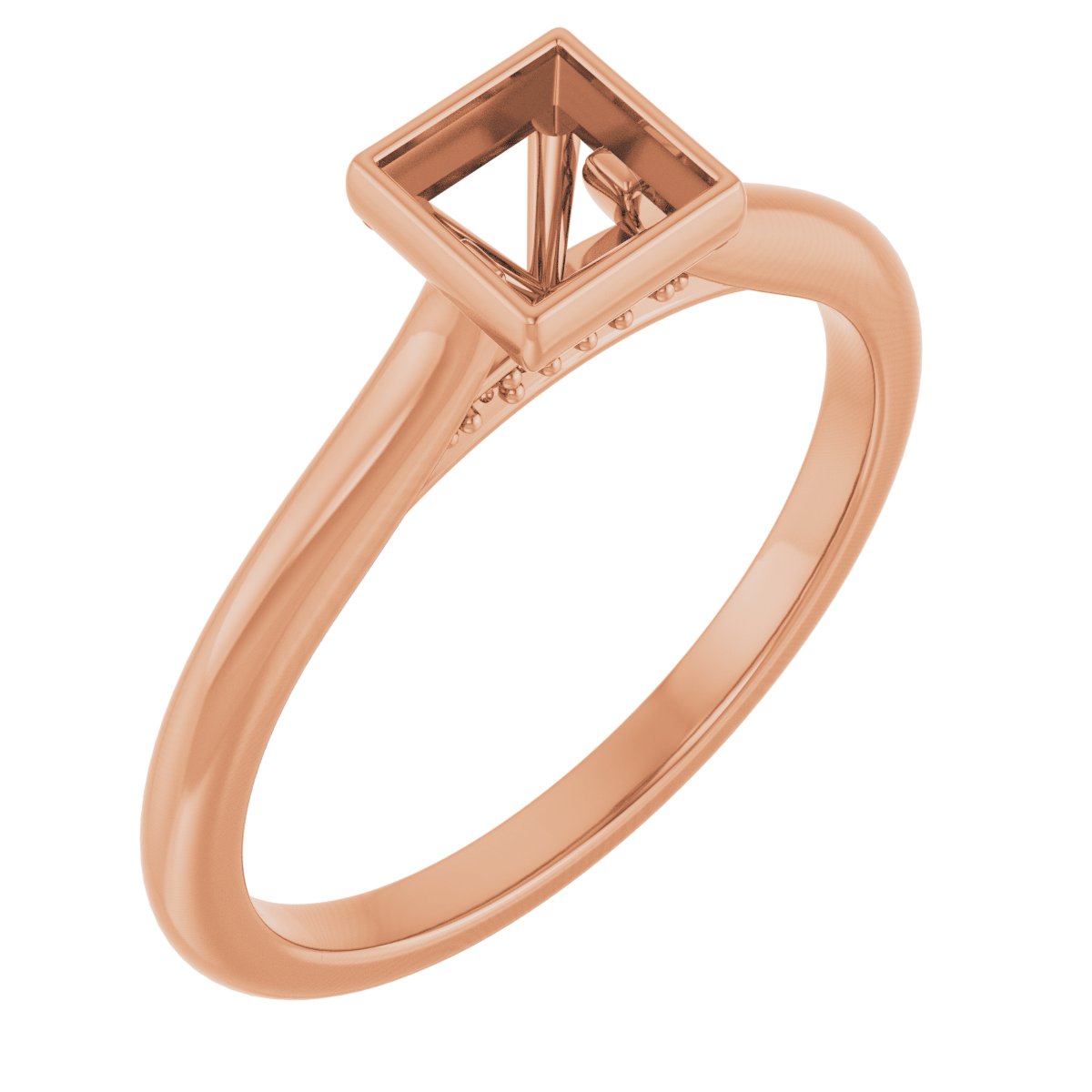 Bezel-Set Accented Engagement Ring
