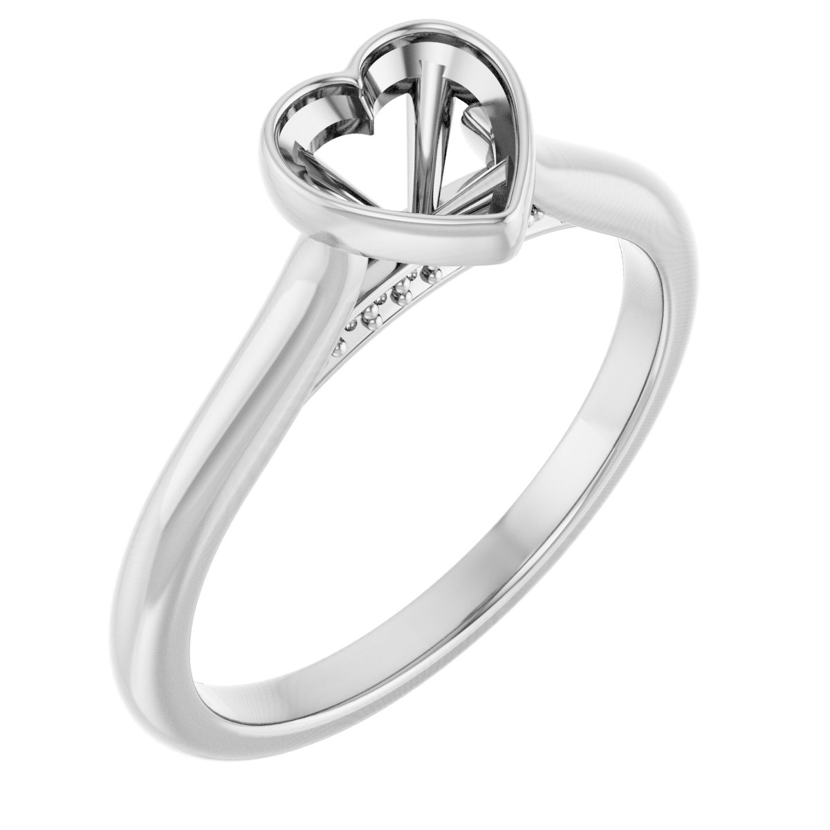 Bezel-Set Accented Engagement Ring