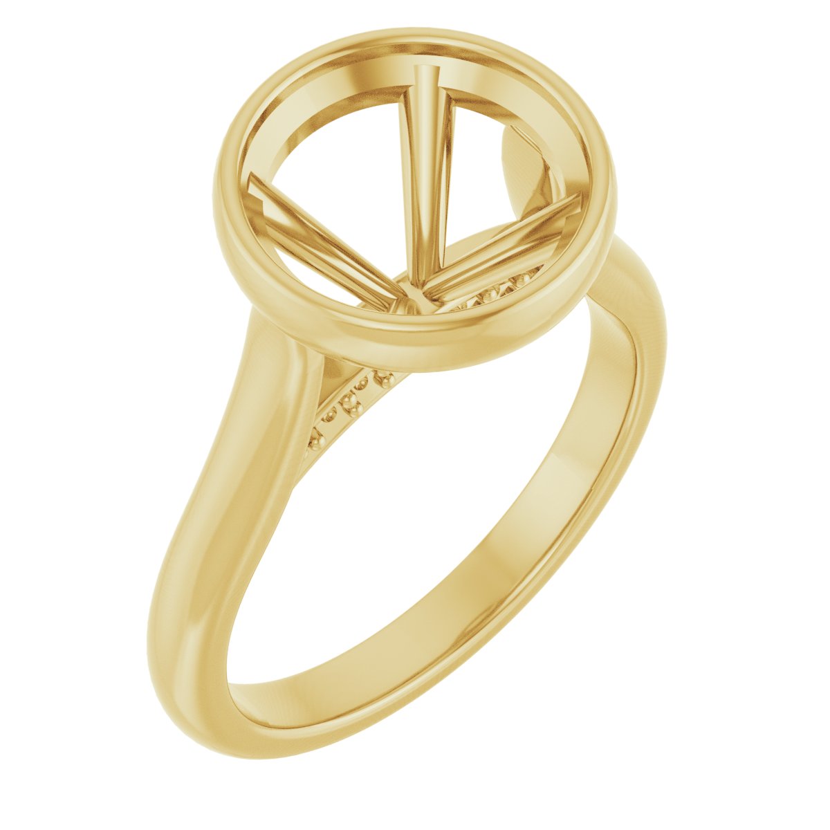 Bezel-Set Accented Engagement Ring