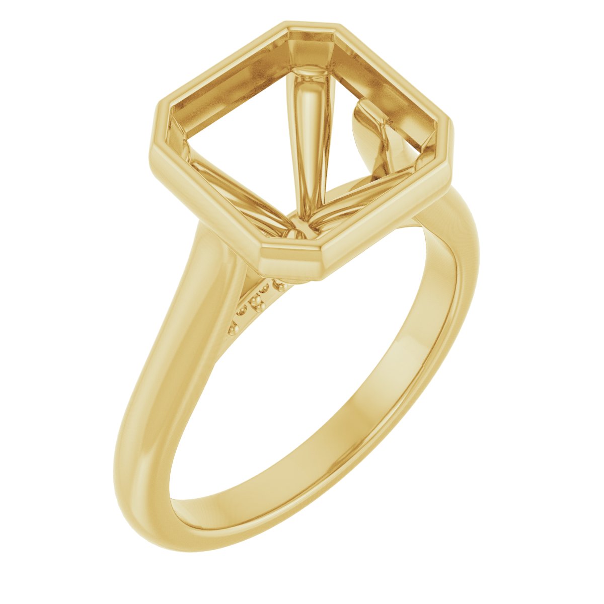 Bezel-Set Accented Engagement Ring
