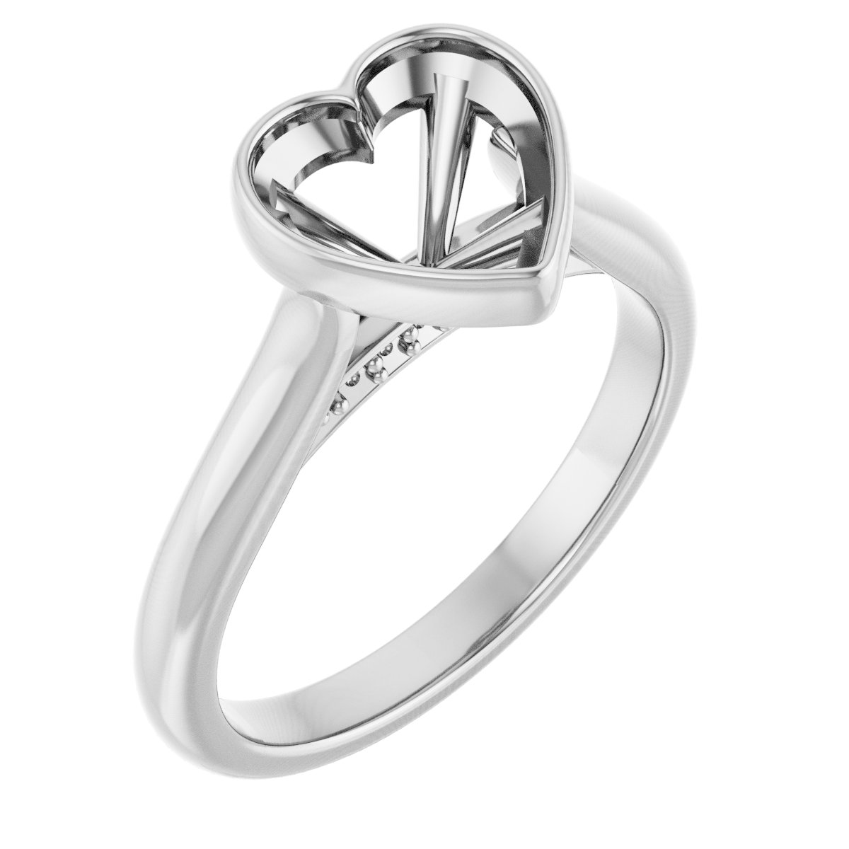 Bezel-Set Accented Engagement Ring