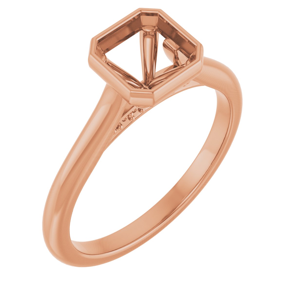 Bezel-Set Accented Engagement Ring