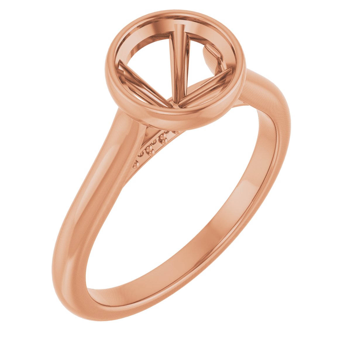 Bezel-Set Accented Engagement Ring