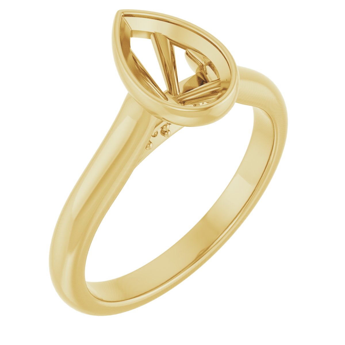 Bezel-Set Accented Engagement Ring